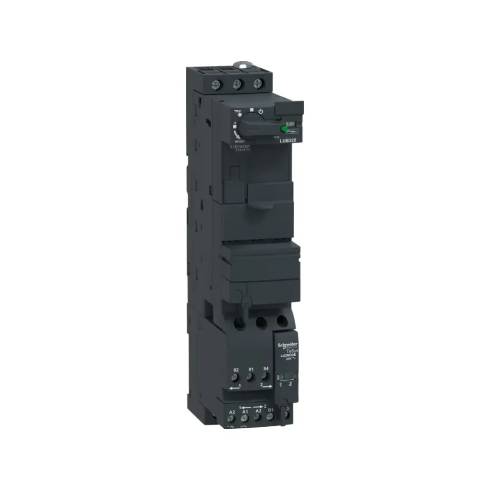 Schneider Electric LU2B32B, TeSys U, 15 kW, 32 Amper, Enversör, Entegre Motor Yolverici Baz Ünitesi, 24 Volt AC