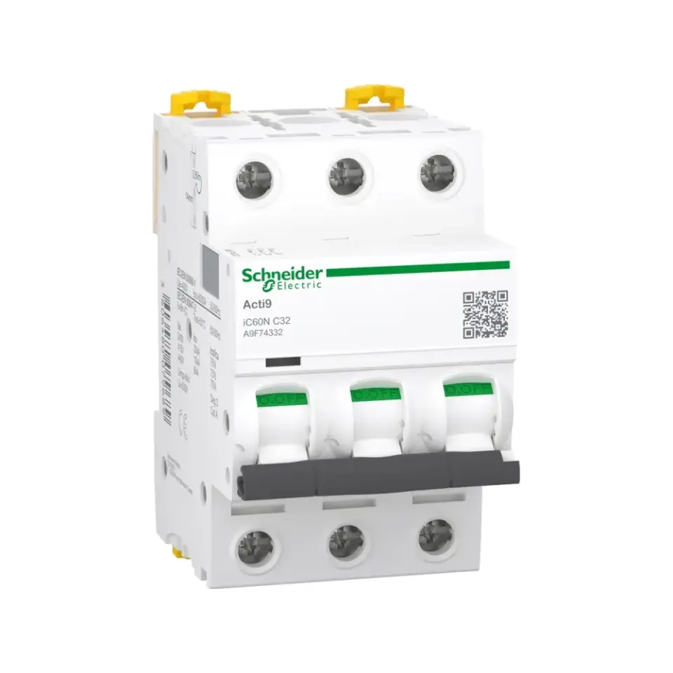 Schneider Electric A9F74332, Acti 9 iC60N, 32 Amper, 3 Kutuplu, C Tipi, Otomatik Sigorta, 6 kA, 3x32C