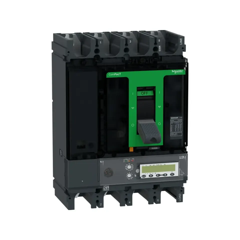 Schneider Electric C63R46E630, ComPact NSX, 250-630 Amper, 4 Kutuplu, 45 kA, Kompakt Şalter, NSX630R, MicroLogic 6.3E