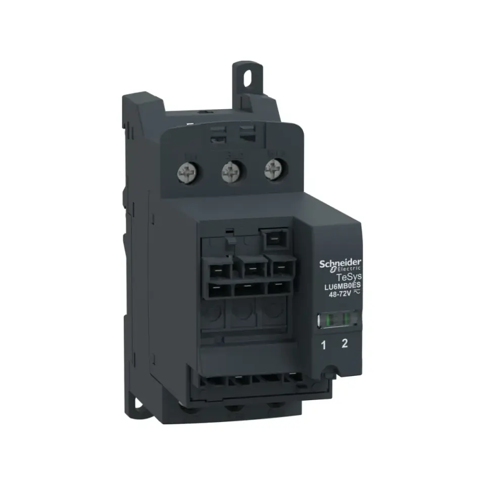 Schneider Electric LU6MB0ES, TeSys U, 32 Amper, Entegre Motor Yolvericiler için Enversör Modülü, Bağımsız Raya Montaj, 48-72 Volt AC/DC