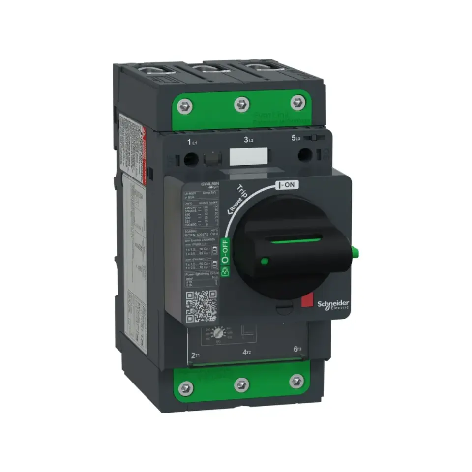 Schneider Electric GV4L80N, TeSys Deca, 80 Amper, 22-37 kW, Motor Koruma Şalteri, 50 kA