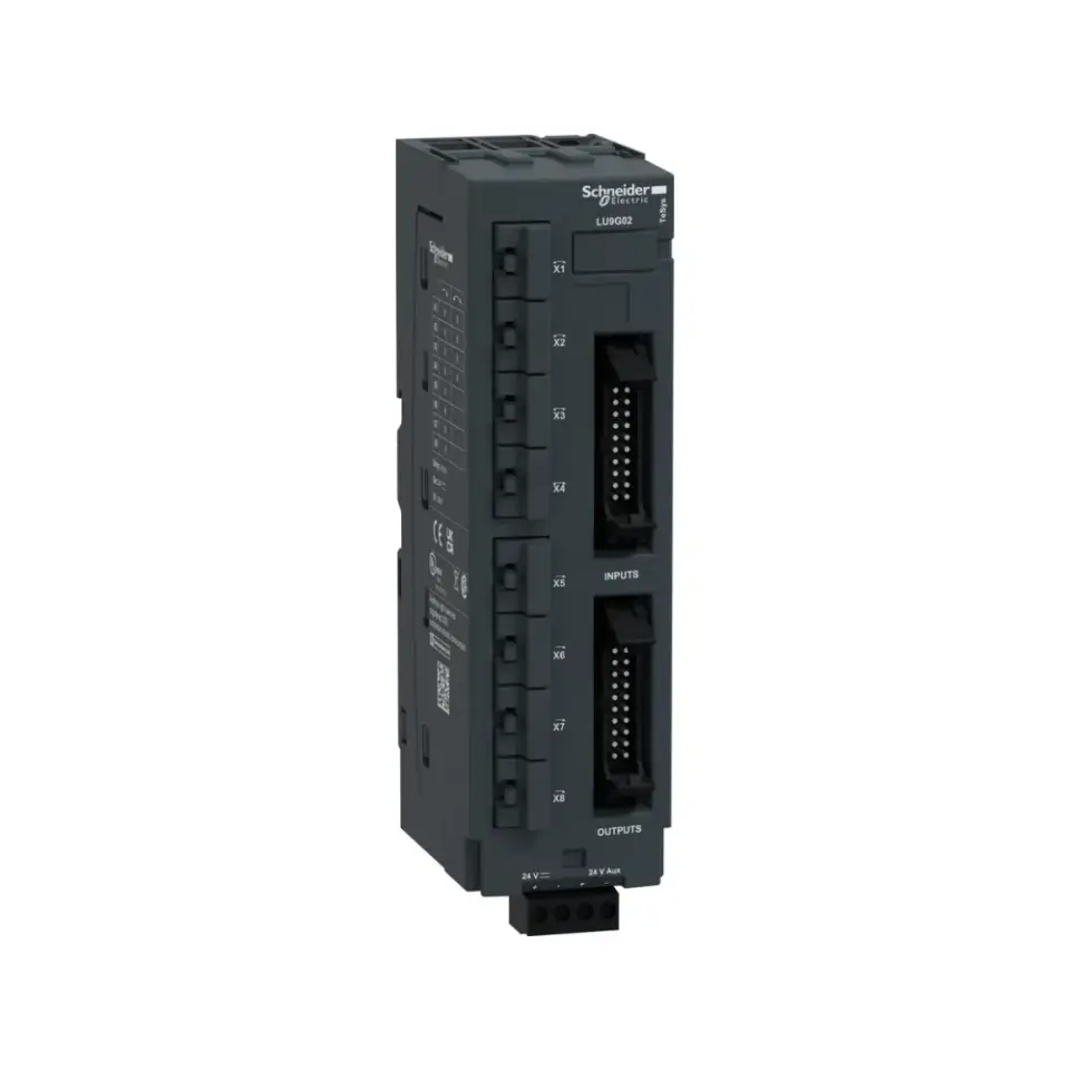 Schneider Electric LU9G02, TeSys U, Entegre Motor Yolvericiler için Paralel Bağlantı Çoklayıcı, 8xRJ45, 24 Volt DC