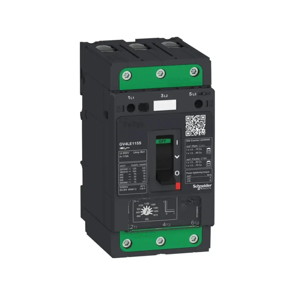 Schneider Electric GV4LE12N, TeSys Deca, 12.5 Amper, 3-5.5 kW, Motor Koruma Şalteri, 50 kA