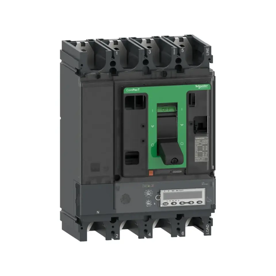 Schneider Electric C63W46E630, ComPact NSX, 250-630 Amper, 4 Kutuplu, 100 kA, Kompakt Şalter, NSX630HB2, MicroLogic 6.3E