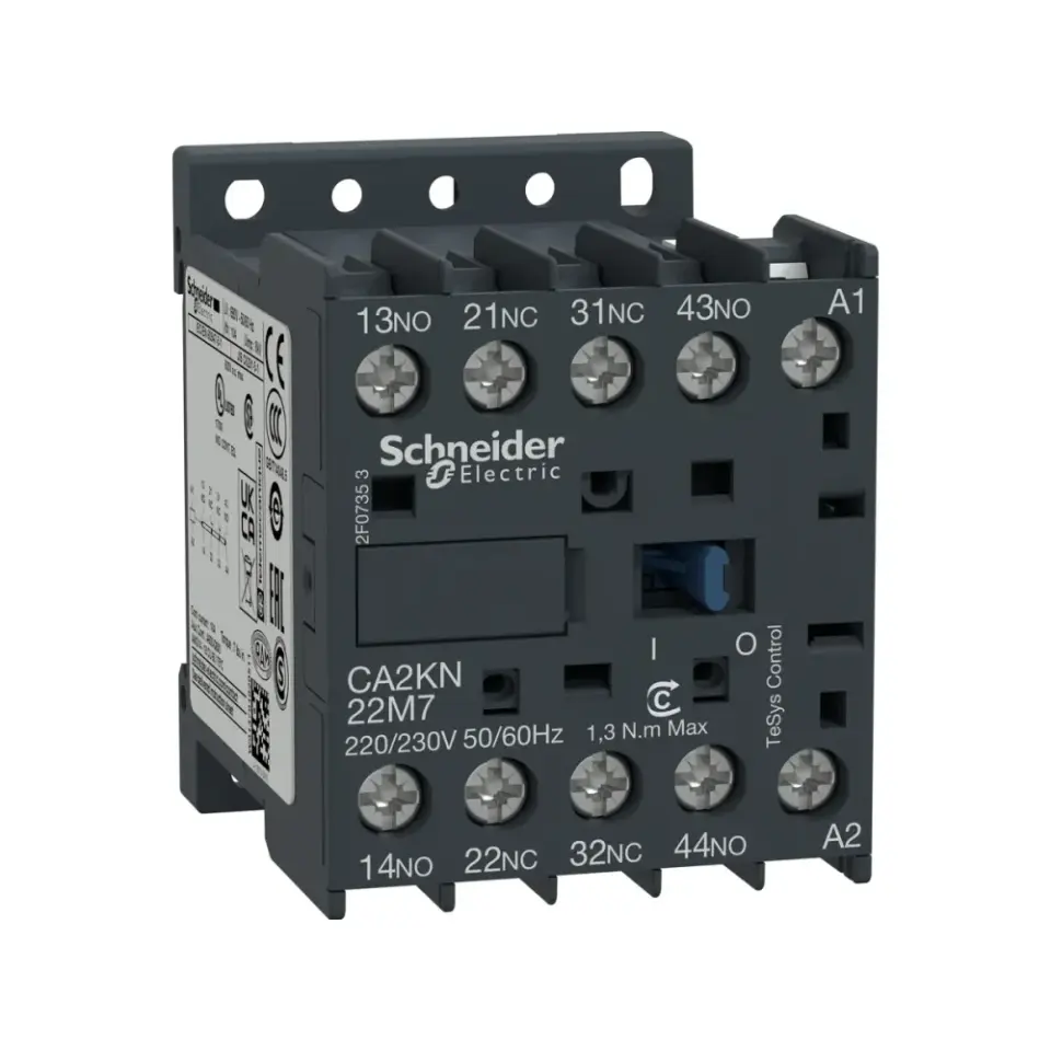 Schneider Electric CA2KN22M7, TeSys K, 2NA+2NK, Mini Yardımcı Kontaktör, 220-230 Volt AC