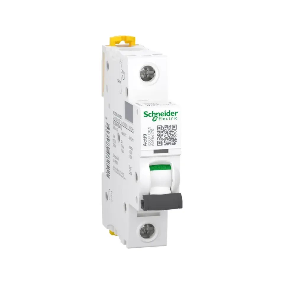 Schneider Electric A9F84170, Acti 9 iC60H, 0.5 Amper, 1 Kutuplu, C Tipi, Otomatik Sigorta, 10 kA, 1x0.5C
