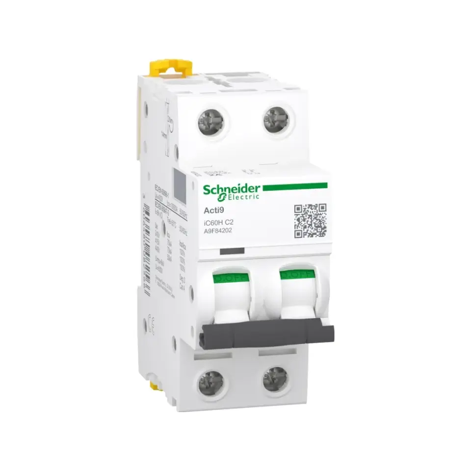 Schneider Electric A9F84202, Acti 9 iC60H, 2 Amper, 2 Kutuplu, C Tipi, Otomatik Sigorta, 10 kA, 2x2C